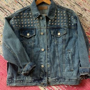 Blank NYC Studded Denim Jacket Sz XS